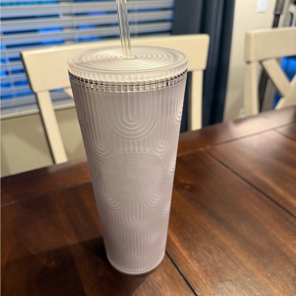 Starbucks Fall 2024 Silver Soft Touch Siren Scale Cold Cup Tumbler, Venti 24 oz